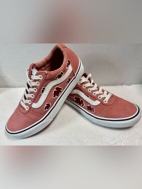 Vans Ward Hand Painted Akatuski Cloud Anime Naruto Sneakers Size 8.5